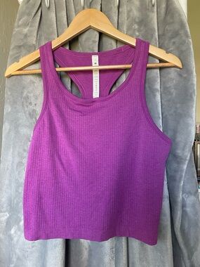 lululemon athletica Purple Ribbed Racerback Tank